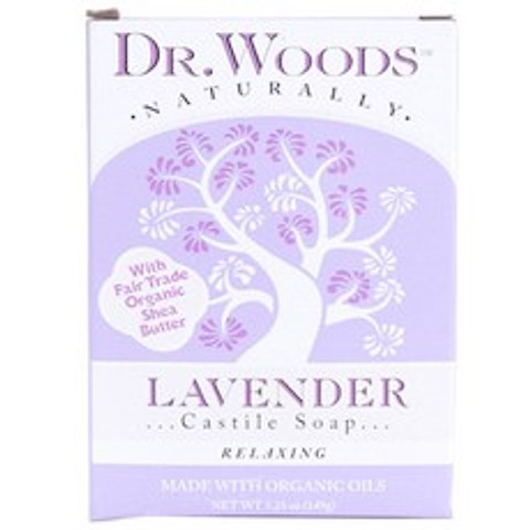 Dr. Woods 로우 시어 버터 비누, Lavender, Castile Soap