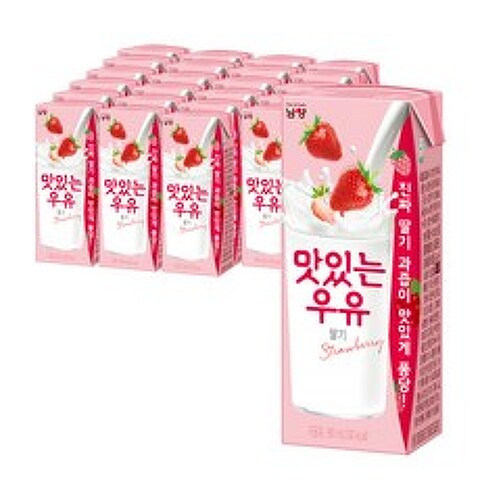 맛있는 우유GT 딸기우유, 180ml, 24개