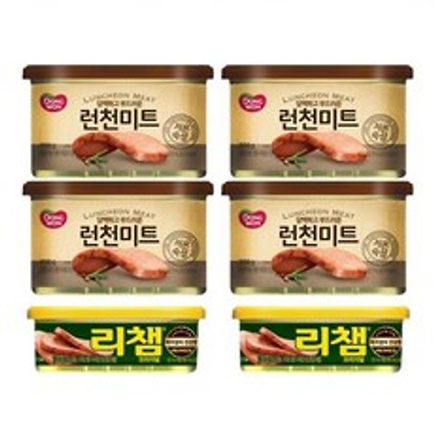 동원 런천미트 햄통조림 200g x 4p + 리챔 오리지널 햄통조림 120g x 2p, 1세트