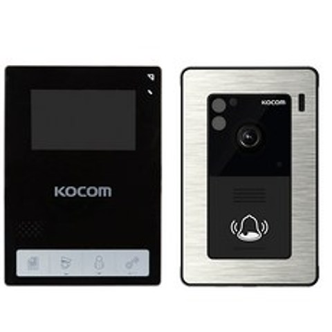 코콤 디지털 비디오폰 + 각도조절 카메라, 비디오폰(KCV-436블랙), 카메라(KC-94)