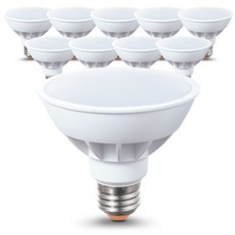 씨티오 LED 전구 PAR30 확산형 15W, 전구색, 10개