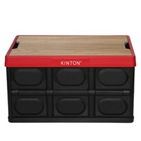 킨톤 트렁크정리함 캠핑 테이블 + 상판 테이블 오크 MOI9, 레드, 1세트