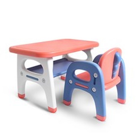 베이블퓨어리 프리미엄 스마트 유아 책상 + 의자 세트, 쥬라기(오렌지 + 블루)