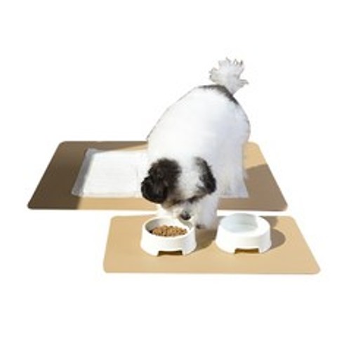 언더펫 강아지 착매트 배변판 대형 + 식기매트, light beige(배변판), 1세트