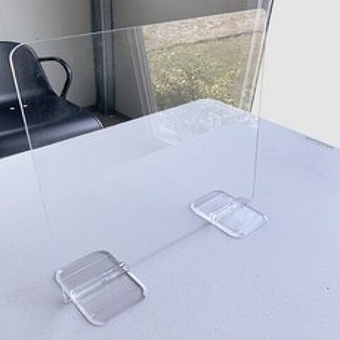 아크릴 폴리카보네이트 테이블 가림막 480 x 480 mm, 투명