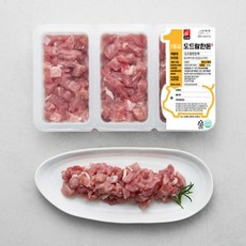 도드람한돈 돼지 등심 스마트팩 1등급 카레용 (냉장), 200g, 3팩