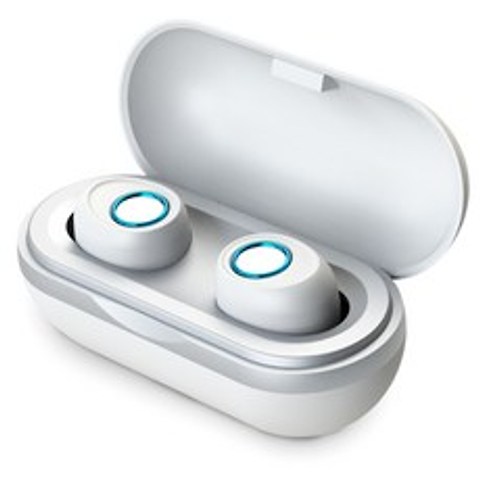 앱코 BEATONIC 블루투스 5.0 무선 휴대용 이어폰 E04, 화이트