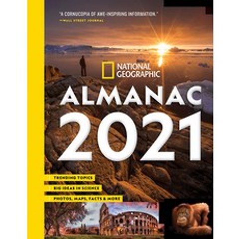 (영문도서) National Geographic Almanac 2021: Trending Topics - Big Ideas in Science - Photos Maps Facts & More Paperback, National Geographic Society