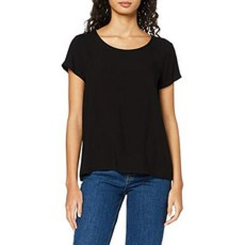 Only Onlfirst One Life SS Solid Top Noos Wvn Camiseta Negro 40 명 Mujer, 단일옵션
