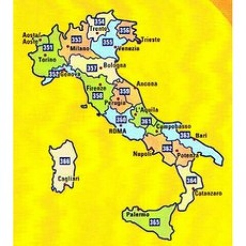 MIchelin Local Road Map 359 : Umbria-Marche (이탈리아) 규모 1 / 200 000, 단일옵션