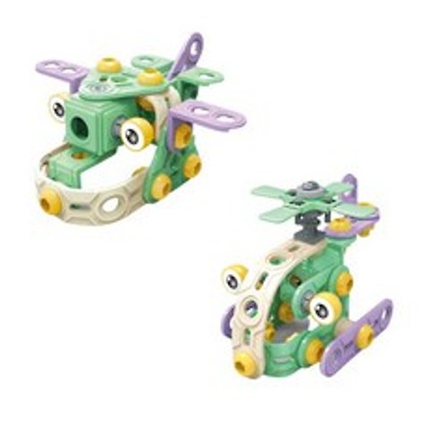 해늘 DIY 소프트조립블럭 2종 비행세트 조립 만들기 어린이 장난감 헬기 비행기