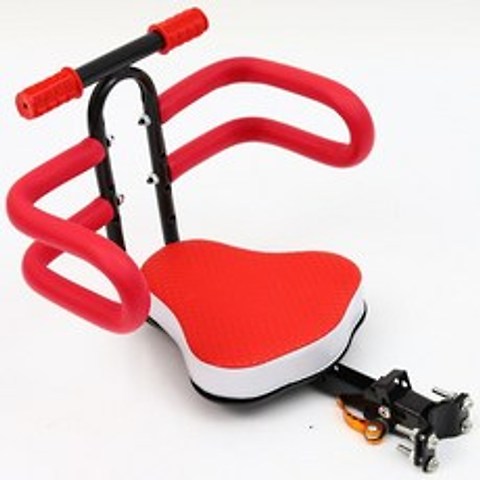 전기 자전거 어린이 유아 어린이 안장 전동킥보드 아기 보조 의자 뒷자리 뒤의자 뒷안장 쿠션, 빨간 좌석 + 핸들 + 안전가드