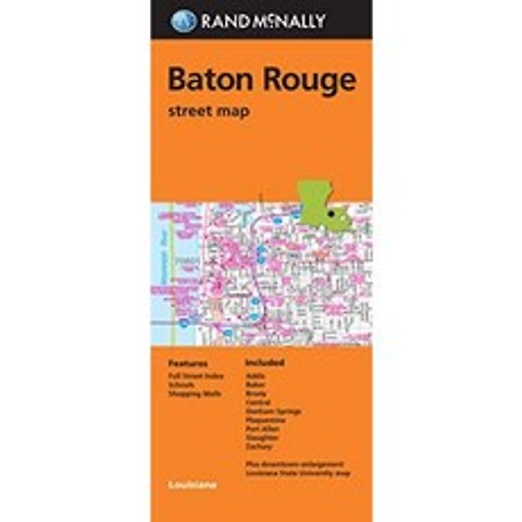 Rand McNally Folded Map : 배턴 루지 스트리트 맵, 단일옵션