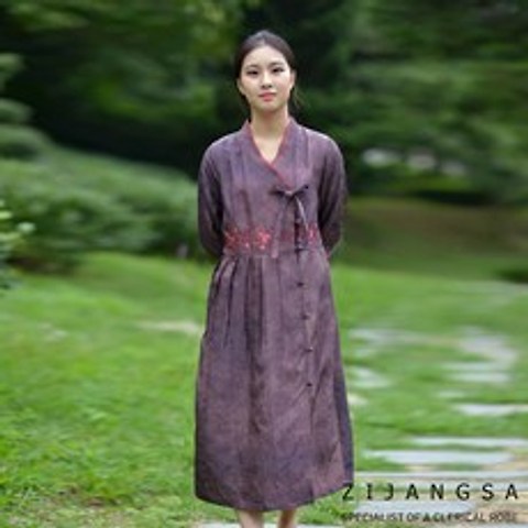 [4138] 인견 프릴 원피스 여자생활한복 여름개량한복 감성한복 패션한복 데일리한복 지장사