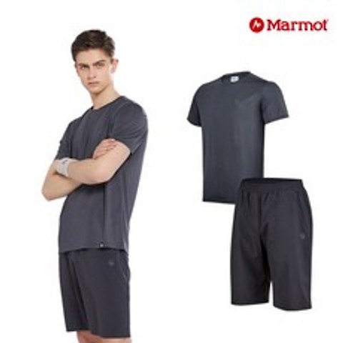[마모트] 남성 썸머 이지웨어 반팔 티셔츠 세트