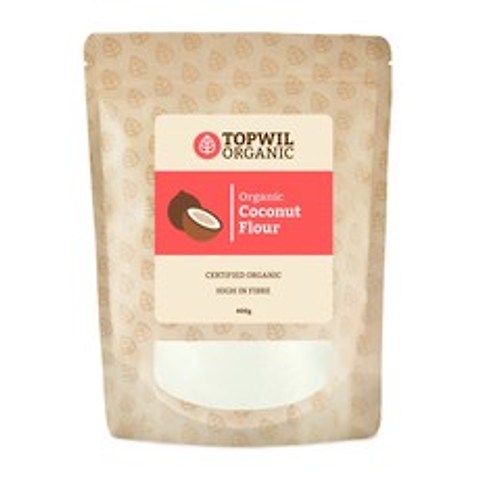 Topwil 유기농 코코넛 분말 가루 플라워 비건 (TOPWIL ORGANIC COCONUT FLOUR) 400g, 1팩