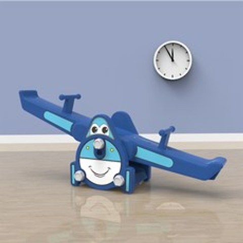 2인용 기린시소 실내시소 어린이시소 장난감, 항공기 시소 블루 (액티브 모델)