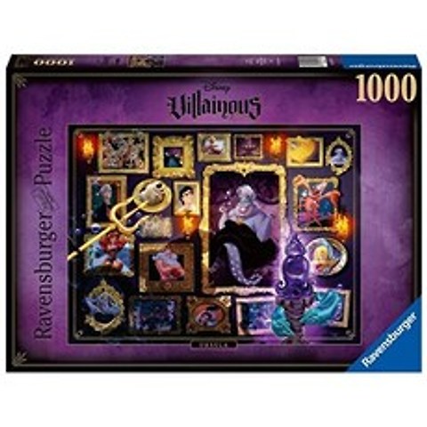 Ravensburger Disney Villainous Ursula 1000 Piece Jigsaw Puzzle for Adults – Every Piece is Unique S, Ursula 1000 PC, Jafar 1000 PC