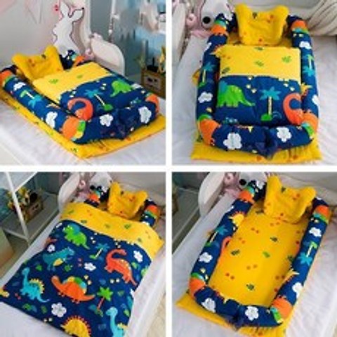 뉴타임즈6/ 유아범퍼침대 접을 수 있는 다용도 휴대용 침대 신생아침대 아기용 생침대 XZ12 A29, 12 KLLY 1개+이불