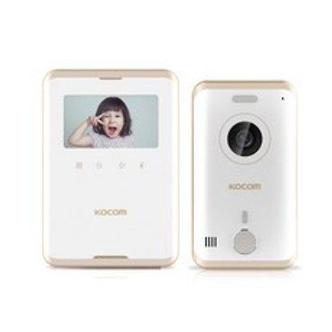 코콤 KCV-R431E 세트 화이트 4선식 4.3형 아날로그 비디오폰 일반주택 빌라 경비실 아파트용