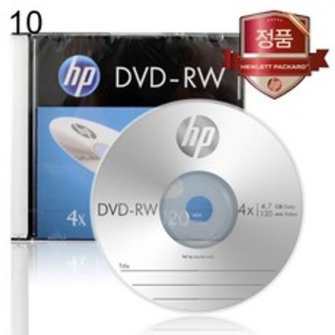 DVD-RW 4X 10PK 4.7GB 120min 10개