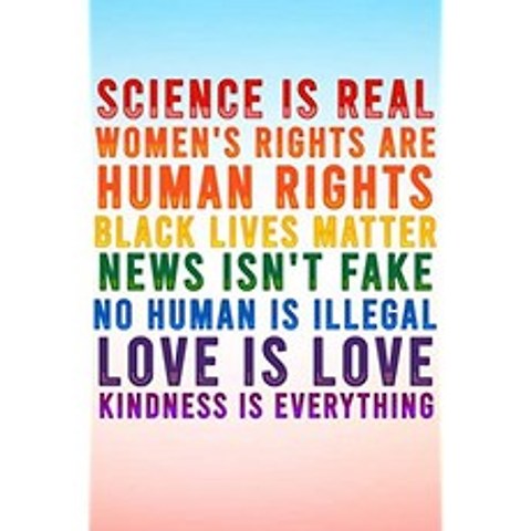 Science is Real Black Lives Matter Womens (Science is Real Rainbow 2 12956 Poster (Mini) 8x12 in.), 본상품