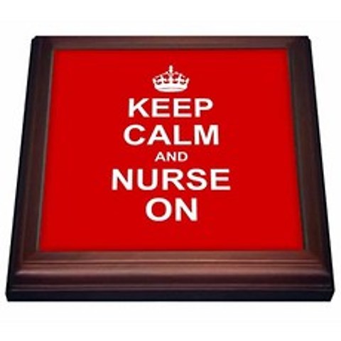 NMT trv_157745_1 평온을 유지하고 간호사가 간호 간호사의 날 선물을 휴대하십시오. 재미있는 작업 유머 현대적인 세련된 - P083200EKLGLB24, 기본