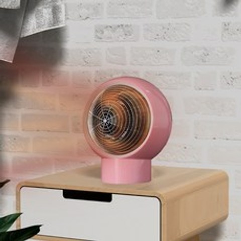 Garrl 사무실 미니난방기 탁상용 미니온풍기 미니히터 가정용 전기난풍기 미니난로 새해 선물, 핑크
