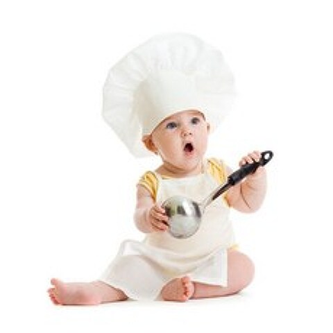 2 Pcs 귀여운 아기 요리사 앞치마와 모자 유아 키즈 화이트 쿡 사진 제복 사진 신생아 모자 앞치마|신생아 사진|, S(A2), For Baby Girl(A2)