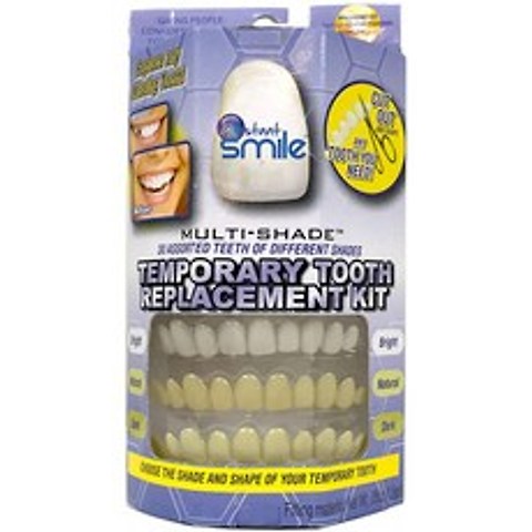 인스턴트 스마일 멀티 헤드 특허받은 임시 치아 수리 키트. 누락 된 치아 또는 깨진 치아에 대한 현실적, 1