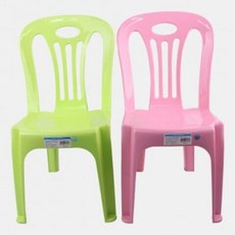 LYK492257니드코 플라스틱 간이의자 솔리드등받이의자, 솔리드 등받이 의자 (핑크)