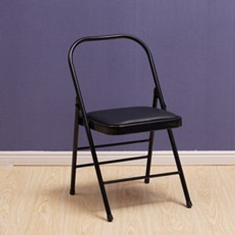접이식 요가 의자 Iyengar 요가 보조 의자 PU 표면, 가중 된 두꺼운 3 빔 블랙 요가 의자