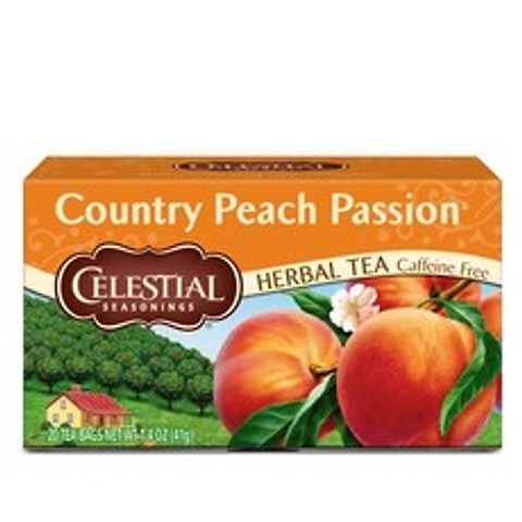 Celestial Seasonings 컨트리 피치 패션 허벌 티 카페인 프리, 41g, 1개