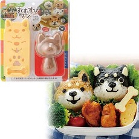 일본A.N 오무스비 모양 주먹밥틀 모양틀 고양이 강아지 팬더, A76737강아지