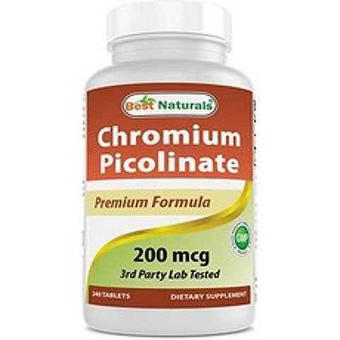 FYH Best Naturals Chromium Picolinate Tablet 200 mcg 240Count, One Color_240 Count Pack of 1, One Color_240 Count Pack of 1, 상세 설명 참조0