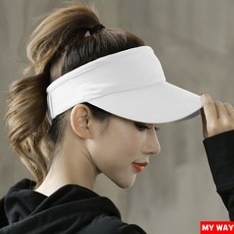 마이웨이 여자 여름 헬멧 골프 전용 모자 라이딩 비치 래쉬가드 썬캡, 블랙