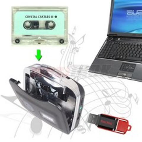 카세트 테이프 MP3 변환 플레이어 USB PC 연결 저장, 한개옵션0