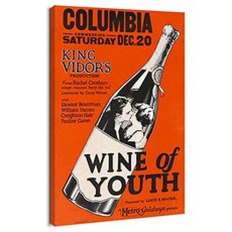 캔버스 인쇄 벽 예술 - 청소년 영화 포스터의 와인 - 12x18 인치 (12x18 inches Wine of Youth), 12x18 inches, Wine of Youth, 12x18 inches, Wine of Youth