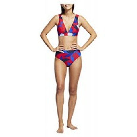 Seafolly Women s Banded Longline Triangle Bikini Top Swimsuit Aloha Chilli 8 미국, 단일옵션