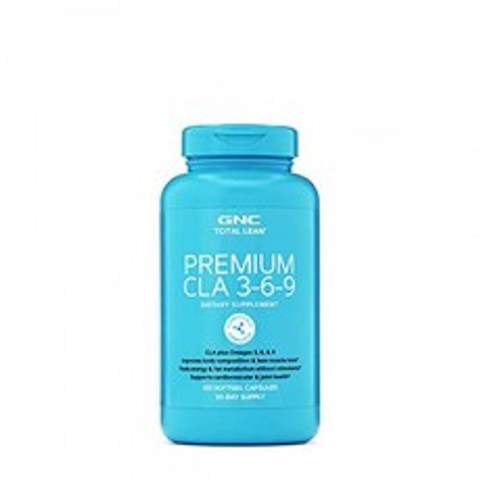 GNC Total Lean Premium CLA 3-6-9 120 Softgels Supports Exercise and Muscle Rec