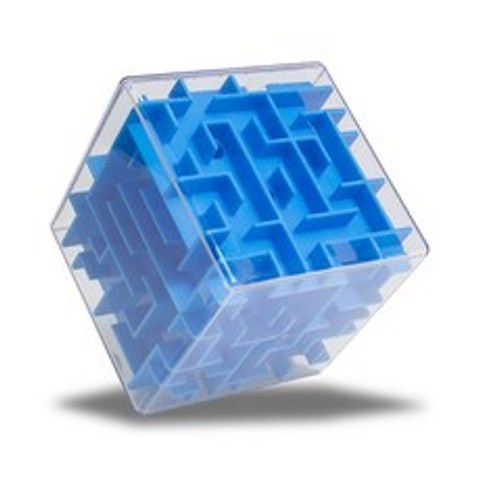 우동방구 3D 미로큐브 구슬 큐브 정사각형 창의력 신기한 재미있는 특이한 구슬 퍼즐 추억의 문방구 장난감, 낱개(1개)