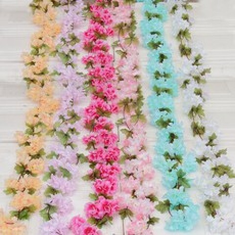 새로운 2.2M 인공 벚꽃 포도 나무 화환 웨딩 아치 장식 가짜 식물 잎 등나무 후행 가짜 꽃 아이비 벽|Artificial Plants|, 1개, champagne