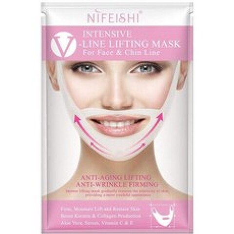 NIFEISHI V 마스크 Vline 얼굴 리프팅 마스크 넥 퍼밍 및 슬리밍 마스크 더블 턱 감속기 얼굴 2 PC, 1