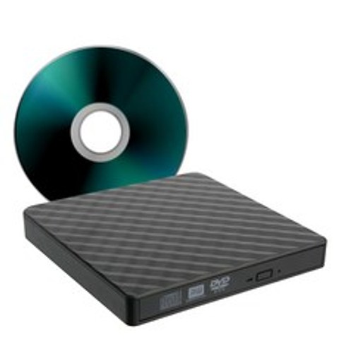 NEXT USB 케이블일체형 DVD-RW 외장형 플레이어 슬림형 휴대형 CD DVD 드라이브, 블랙