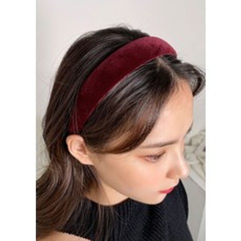 벨벳 심플 headband_CJAC20N007, pink
