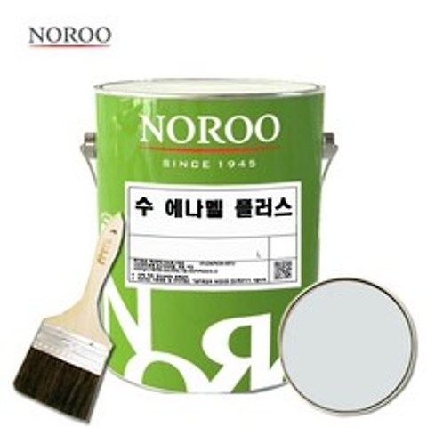 노루페인트 수 에나멜 철재 목재 페인트 1L, 유광백색