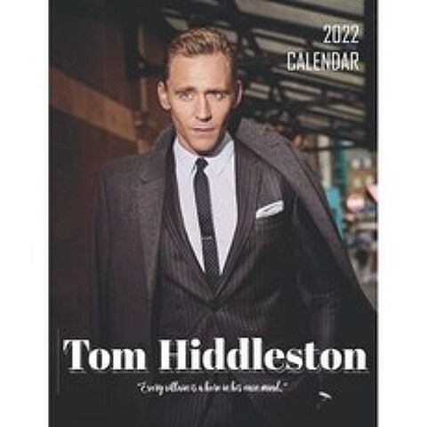 Tom Hiddleston 2022 달력 : 8.5 x 11 의 모든 연령 및 성별을위한 18 개월 그리드 월간 달력, 단일옵션