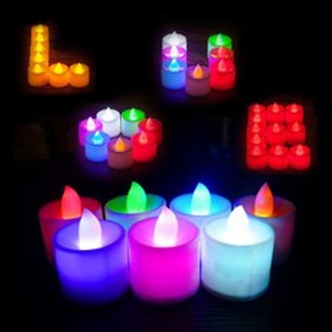 LED촛불 양초 캔들 미니 프로포즈 기념일 무드등 조명 티라이트, LED미니캔들-옐로우