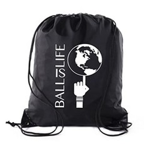 NMT Mato Hash Basketball Drawstring Bags with 3 6 [6 Bags- Ball is Life-Black] - P094107FF9MGGB1, 6 Bags- Ball is Life-Black