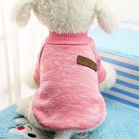 Idepet Pet Dog Classic Knitwear Sweater Fleece Coat Soft Thickening Warm Pup Dogs Sh (Medium Pink), Medium, Pink